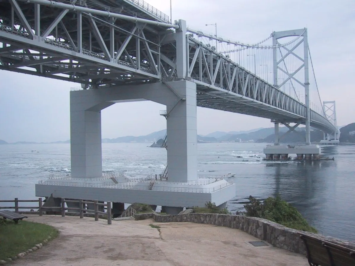 徳島県:鳴門海峡・大鳴門橋(淡路島側から)
